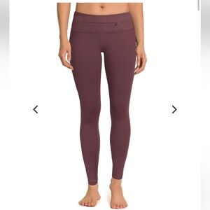 Nancy Rose Women Plank Pant Mid Rise Performance Plum Legging Activewear Casual